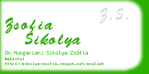 zsofia sikolya business card